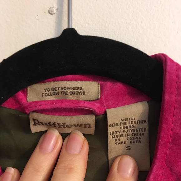 Ruff Hewn pink suede jacket size small - Picture 8 of 9